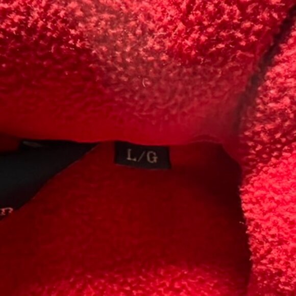 Vintage Polo Ralph Lauren Fleece Vest Men’s Large Red Removable Hood Hiking Fall - Picture 4 of 7